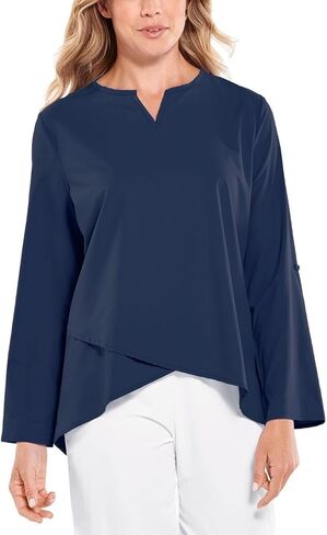 Women's Tunic Top with Roll-Up Sleeves - UPF 50+ Sun Protection - Santa Barbara in Saudi Arabia
