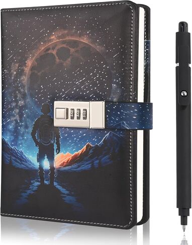 Diary with Lock for Boys Ages 8-12, Journal for Teen Boys 10-18, Birthday Gifts for Boys Adventure Travel Diary with Pen, Secret Diary Notebook Back to School Gifts for 10 11 12 13 14 15 Teenage Boy Men in Kuwait
