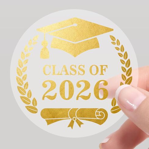 100 PCS Graduation Stickers,Class of 2025,Graduation Sticker for Envelope Seals,Gold Seals for Certificates,Gold Foil Sticker,Graduate Party Favor 1.6in,Congratulations Graduates in Saudi Arabia
