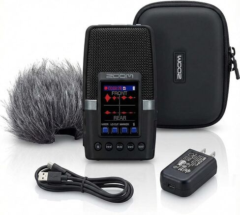 Zoom H2essential Multi-Mic Handy Recorder, 32-Bit Float, Portable Recorder, 3 Built-in Microphones, Mono, Stereo, and Surround Sound, Records to SD Card, USB Mic, for Music, Podcast, & More in Kuwait