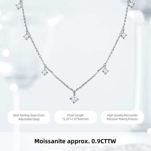 JOLINO Chocker Necklace for Women,925 Sterling Silver Plated with Platinum,Versatile for Solo or Layered Wear,Gift for Christmas,Birthday,Wedding, Anniversary,Graduation in Kuwait