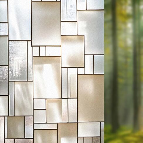Nuxovilar Gothic Window Film, Purple Glass Window Privacy Film 17.5×39.3 Inch Lattice Cling Decorative, Purple Abstraction Gothic Windows Cling for Windows Bathroom Home in Saudi Arabia