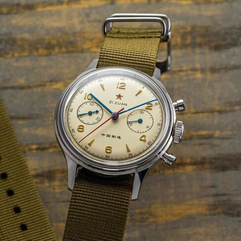 Retro-Chronograph 1963 Original Seagull ST1901 Movement Men Mechanical Watch Hand Winding Sapphire & Acrylic Mirror Pilot Wristwatch in Saudi Arabia
