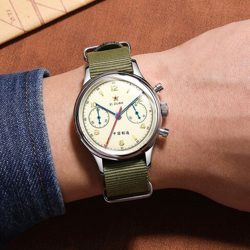 Retro-Chronograph 1963 Original Seagull ST1901 Movement Men Mechanical Watch Hand Winding Sapphire & Acrylic Mirror Pilot Wristwatch in Saudi Arabia