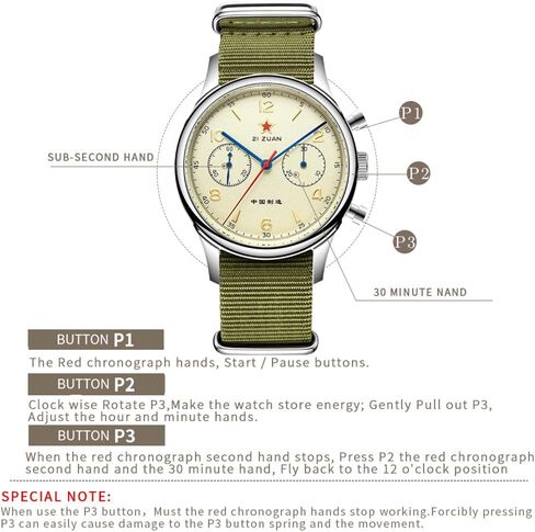 Retro-Chronograph 1963 Original Seagull ST1901 Movement Men Mechanical Watch Hand Winding Sapphire & Acrylic Mirror Pilot Wristwatch in Saudi Arabia