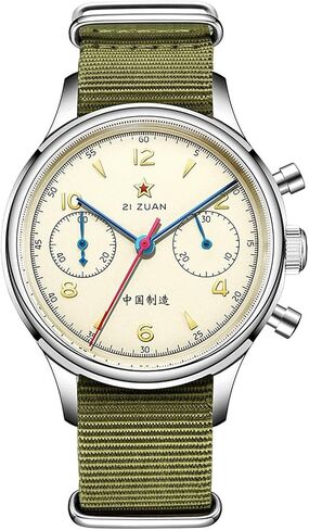 Retro-Chronograph 1963 Original Seagull ST1901 Movement Men Mechanical Watch Hand Winding Sapphire & Acrylic Mirror Pilot Wristwatch in Saudi Arabia