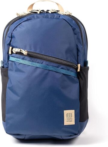 Topo Designs Commuter Backpack, Rugged and Durable Recycled Nylon Fabrics, 25L Capacity, Moulded Back Panel, External Access Laptop Sleeve, BlueSign Approved (Black/Neutral) in Saudi Arabia