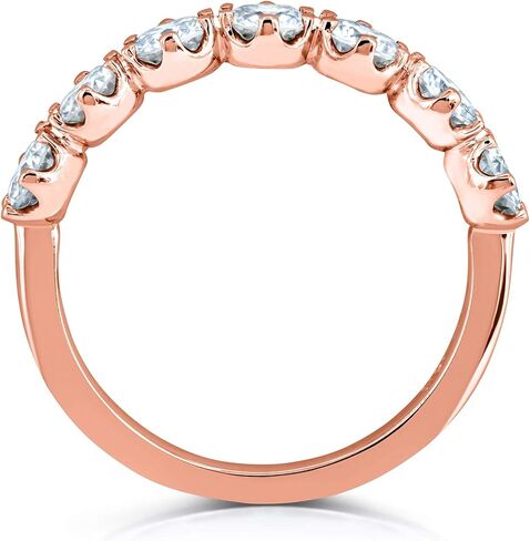 Kobelli 7-Stone Prong Set Moissanite Ring 1 1/10 Carat TW in 14k Rose Gold, 5.5 in Saudi Arabia