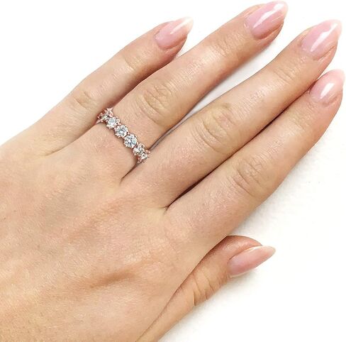 Kobelli 7-Stone Prong Set Moissanite Ring 1 1/10 Carat TW in 14k Rose Gold, 5.5 in Saudi Arabia