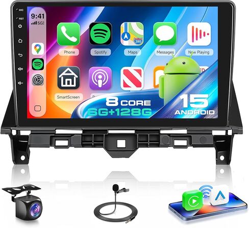 [8 CORE 6G+128G] Car Radio for Honda Accord 8th 2008-2013 with Wireless Carplay/Android Auto, 10.1 Inch Android 13 IPS Touch Screen Car Stereo, Bluetooth, GPS, WiFi, SWC, DSP + Backup Camera in Saudi Arabia