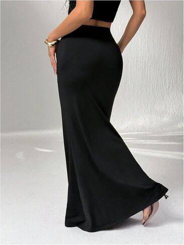 GORGLITTER Women's High Waisted Bodycon Maxi Skirt Flowy Elegant Cocktail Long Skirts in Saudi Arabia