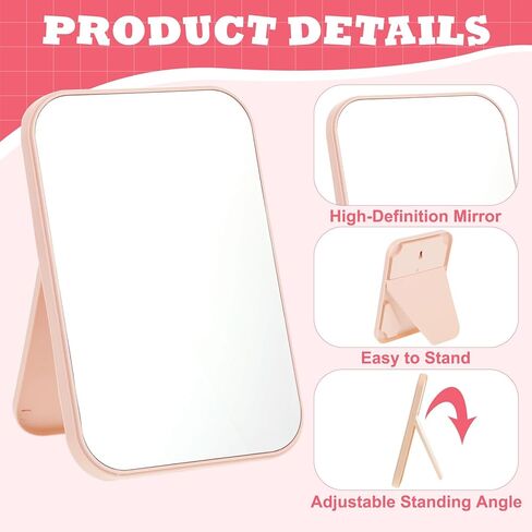 20 قطعة من مرايا حفلات السبا للنساء، مرايا مكياج وردية مع حامل قابل للطي، مجموعة مرايا للطاولة، هدايا لحفلات أعياد الميلاد، ملحقات للنوم، لوازم وهدايا يوم السبا in Kuwait