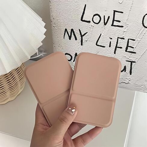 4.25-Inch Foldable Makeup Mirror with Frame, Mini Stylish Vanity Mirror for Desktop Use in Dorms, Offices, Homes, and Travel, (Pink) in Saudi Arabia