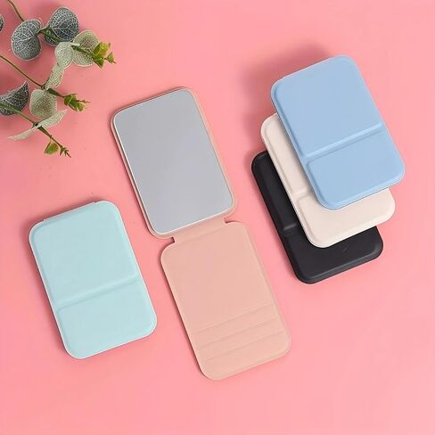 4.25-Inch Foldable Makeup Mirror with Frame, Mini Stylish Vanity Mirror for Desktop Use in Dorms, Offices, Homes, and Travel, (Pink) in Saudi Arabia