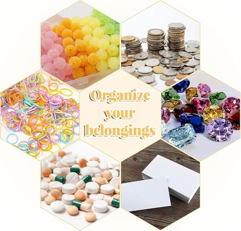 6 Pcs Mini Plastic Storage Containers Box with Lid, Clear Small Plastic Containers Case Organizer for Collecting Small Items, Beads, Crafts Accessories (4.3x4.3x2cm) in Saudi Arabia