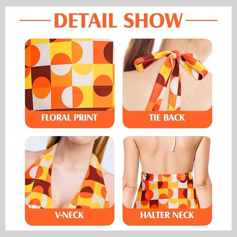 SATINIOR 4 Pcs 60s 70s Women's Hippie Costume Retro Disco Outfit Groovy Earring Headband Dress Sunglasses for Halloween Party in Saudi Arabia