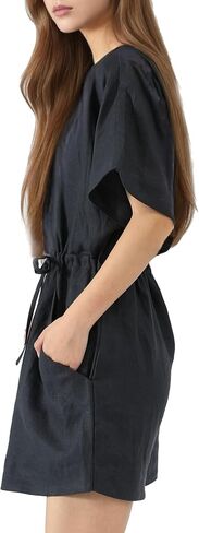 Women's Swimsuit Cover Up 100% Linen Robe for Women Beachwear Sleeveless V Neck Lounge Dress in Saudi Arabia