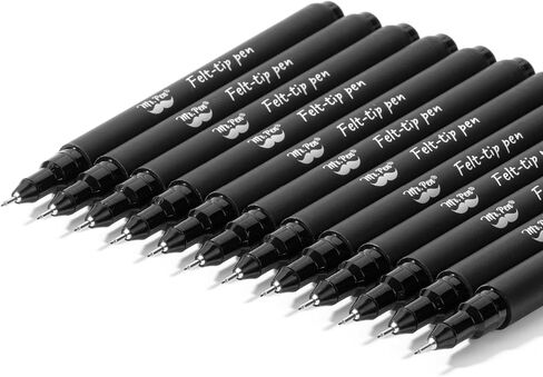 Mr. Pen- Drawing Pens for Artists, 0.8mm, 12 Pack, Black Artist Pens, Micro Pens for Drawing, Ink Pens for Drawing, Sketch Pens, Micro Pen, Fineliner Pens, Bible Journaling Pens, Fine Point in Kuwait