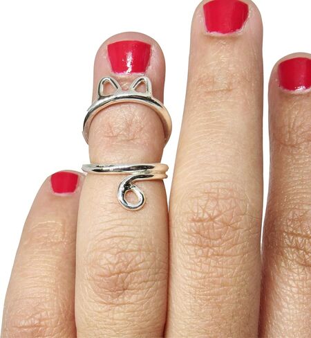 Cat Swan Adjustable Silver Splint Ring for PIP or DIP Joint in Saudi Arabia