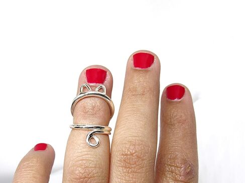 Cat Swan Adjustable Silver Splint Ring for PIP or DIP Joint in Saudi Arabia