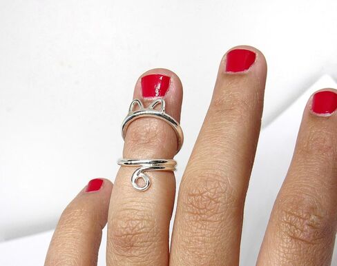 Cat Swan Adjustable Silver Splint Ring for PIP or DIP Joint in Saudi Arabia
