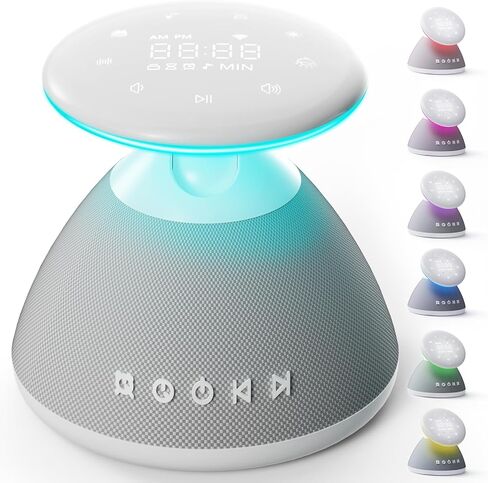 White Noise Sound Machine for Sleeping, 50 Non-Looping Soothing Sounds, 7 Color Night Light with Adjustable Brightness, Timer & Alarm Clock, Touch Screen Control for Baby, Kids, Adults, Home & Travel in Saudi Arabia