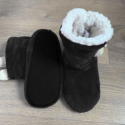 PENINSULA LOVE Women Soft Fleece Boot Slippers Fuzzy Warm Indoor House Slippers Plush Lining Non-slip Bootie with Pom Poms in Saudi Arabia