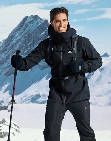 Pioneer Camp Men's Ski Jacket Waterproof Insulated Snowboard Hooded 3L Hard Shell Windproof Winter Mountain Snow Coat Hiking in Saudi Arabia