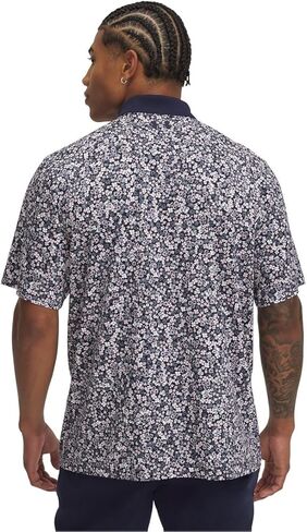 Under Armour Men's Standard Matchplay Printed Golf Polo, Midnight Navy/Downpour Gray/Midnight Navy in Saudi Arabia