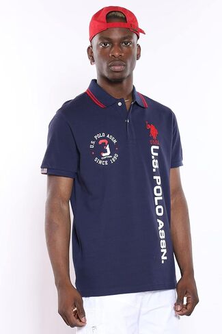 U.S. Polo Assn. Short Sleeve Slim Fit Snap Closure Polo Classic Navy SM in Saudi Arabia