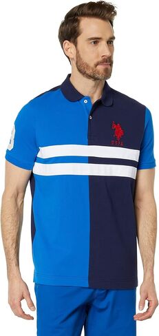 COLORBLOCK CHEST STRIPE PIQUE POLO SHIRT in Saudi Arabia