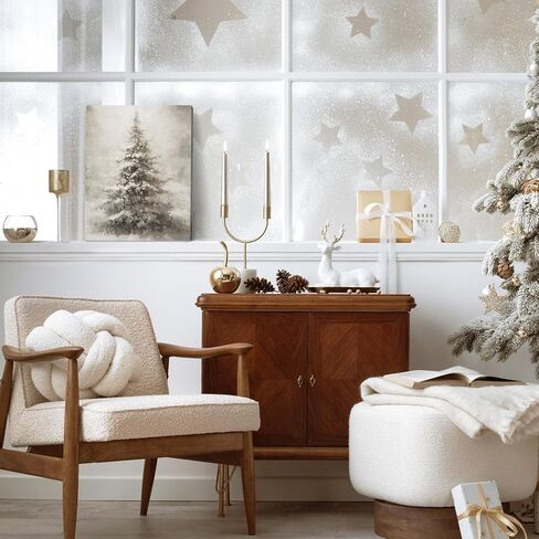 FISWAFY Christmas Tree Wall Art, Rustic Winter Snowy Christmas Tree Canvas Wall Art Prints, Christmas Wall Decorations, Christmas Poster Pictures Wall Decor for Home Office, 11x14 Inch Framed in Saudi Arabia