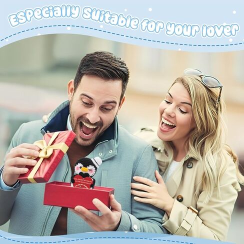 عيد الحب اليدوية الكروشيه البطريق أفخم مع الحب بطاقة إيجابية الذكرى عيد ميلاد الأزواج هدايا لصديقها صديقة زوج زوجة in Saudi Arabia