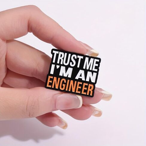 Trust Me I'm An Engineer Enamel Pin, 1 Inch Funny Lapel Badge for Backpack Jacket Gift Idea in Saudi Arabia
