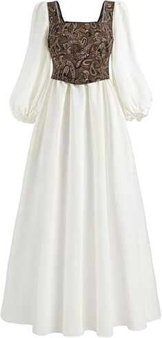 Nuoqi Renaissance Dress Women Victorian Dress with Medieval Corset 2 Piece Set 1800s Costume in Saudi Arabia