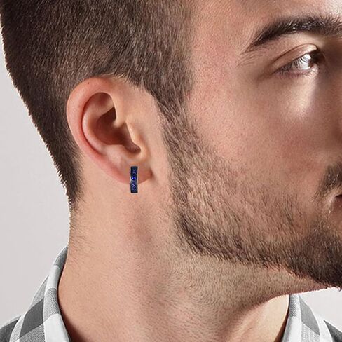 Mens Hoop Earrings 925 Sterling Silver Hoop Earrings Men Viking Jewelry Gifts for Men Women in Saudi Arabia