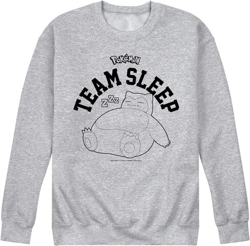 HYBRID APPAREL - Pokémon - Snorlax Team Sleep - Men's Crew Neck Fleece Pullover in Saudi Arabia