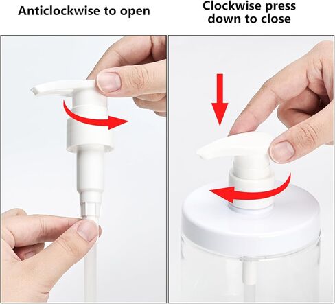 موزع زجاجات مضخة قابلة لإعادة الملء من Yebeauty، قطعتان 40.5 أونصة/1200 مل موزع صابون شفاف برطمان واسع الفم على شكل موزع مضخة غسول فارغ لشامبو الحمام وغسول الجسم in Kuwait