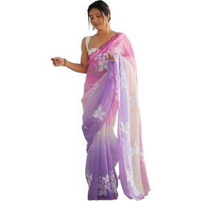 Saree for Women's Fancy 2 Tone Embroidery Siquince Bollywood Party wear Saree Indian Saree in Saudi Arabia