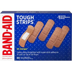 Band-Aid Brand Tough Strips Adhesive Bandages for Wound Care, Durable Protection for Minor Cuts and Scrapes, Extra Large Size, 10 ct in Kuwait