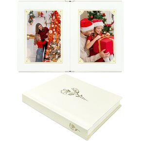 Small Photo Album 4x6 with Writing Space, 20 Pocket Linen Cover Memory Book Keepsake Gift for Wedding Family Baby (Black) in Saudi Arabia