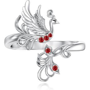 Phoenix Ring 925 Sterling Silver Phoenix Adjustable Rings Christmas Halloween Easter Thanksgiving Mother's Day Valentine's Day Jewelry Gifts for Women in Saudi Arabia
