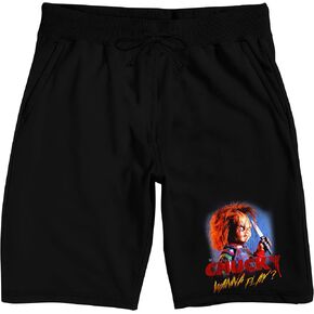 شورت بيجامة نوم أسود للرجال من Bioworld Chucky Wanna Play in Kuwait