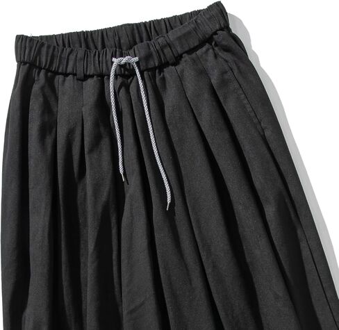 GURUNVANI Mens Wide Leg Harem Pants Japanese Loose Fit Pants Casual Elastic Waist Trouser in Saudi Arabia