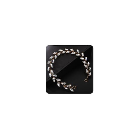 Teyglen Bride الزفاف كريستال الشعر الكرمة كامل كريستال عقال الزفاف اكسسوارات الشعر الزفاف خوذة الزفاف اليدوية حجر الراين قطعة شعر عقال للنساء (AB اللون) in Kuwait