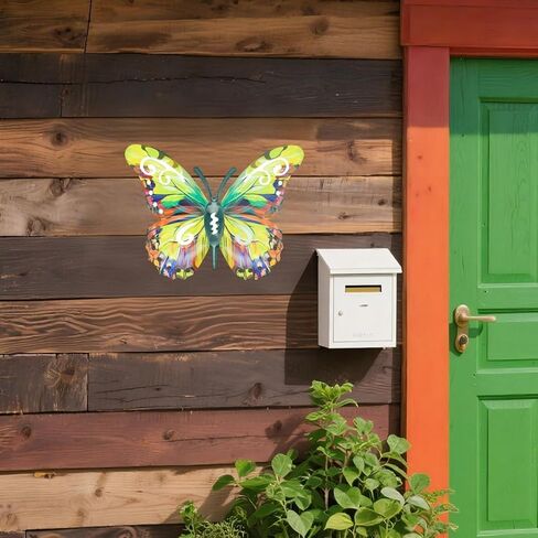 Metal Butterfly Wall Decor for Outdoor Garden decor – Durable Butterfly Metal Wall Art with Vivid Hues, Home Decor Sculpture in Saudi Arabia