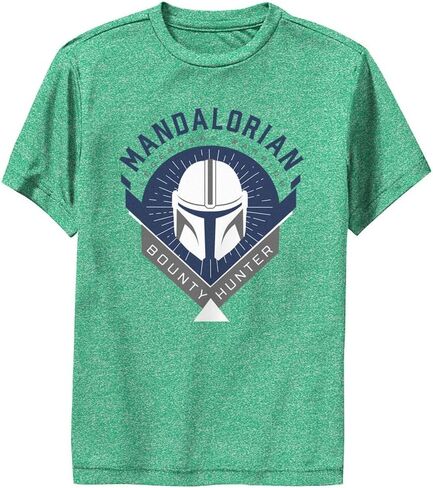 Star Wars Boy's Mandalorian Crest T-Shirt, Kelly Heather, Small in Saudi Arabia