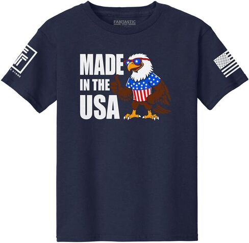 Made in The USA Kid's Patriotic T-Shirt in Saudi Arabia