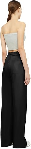 Wolford Eco Vegan Trousers for Women Sustainable Vegan Leather Pants Pintucked Details Ruffled Elastic Waistband Side Pockets in Saudi Arabia