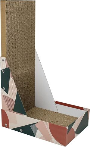 L-Shaped Cat Scratcher Board, Scratching Pad Adult Cat Vertical Wall Durable Scratching Post with Shreds Collection Function, Cat Bed, for Indoor Cats in Kuwait